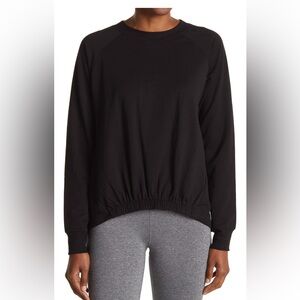 Z by Zella Sweet Time Scoop Neck Pullover Black Medium